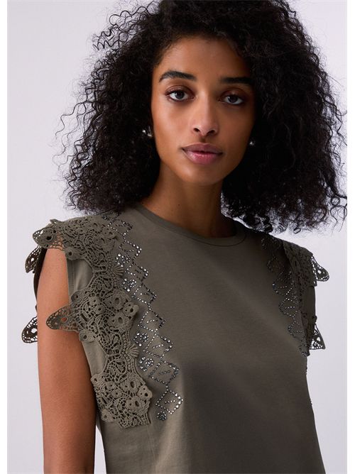 T-shirt woman green LIU JO | WA6311J3885/90822